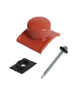 KIT 25UN FIJACION TEJA PVC CAPUCHON/TORNILLO/TAPA XROOF